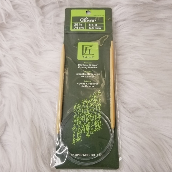Clover Bamboo Circular Knitting Needles 29” 5.5mm No. 9 - Picture 1 of 2